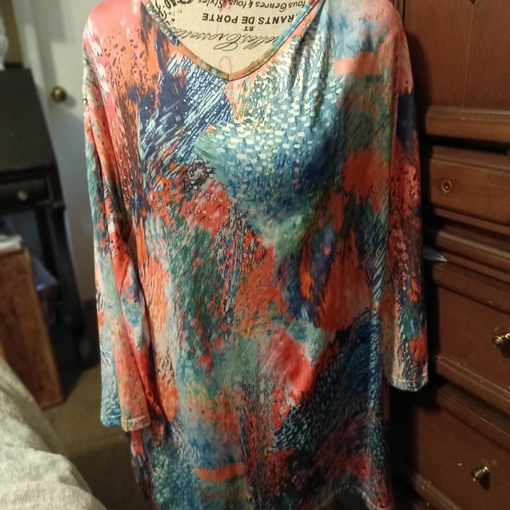Multicolor Abstract Women's Top